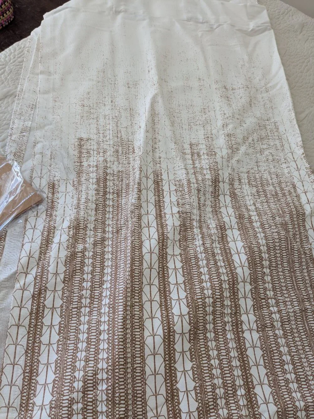 West Elm - Echo Print Curtain, Set of 2, Gold Dust, 48
